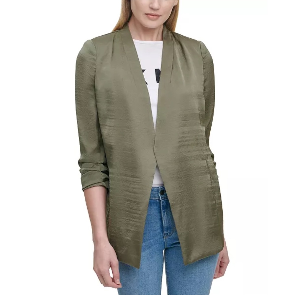 DKNY SCRUNCH - SLEEVE COLLARLESS BLAZER BRAND NEW